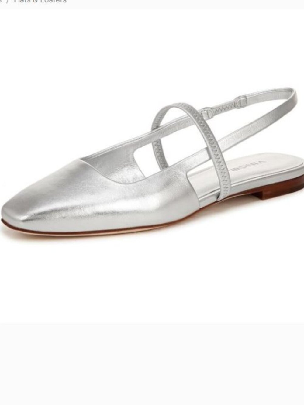 Vince | NIB Bernice Mary Jane Slingback Metallic Silver Size 9.5M